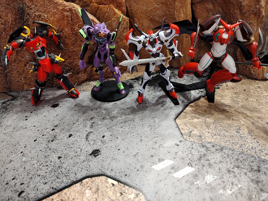 Revoltech Gurren Lagann, Eva Unit 01, Dangaioh, Shin Getter Robo